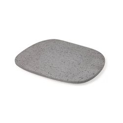 Bandeja Em Poliresina Formato Orgânico Cinza 32cm ... - BARBIZAN DECORE