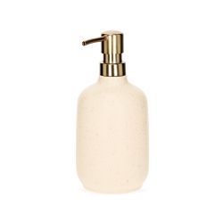 Porta Sabonete Líquido De Cerâmica Bege 600ml Mart... - BARBIZAN DECORE