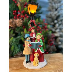 Escultura Coral Poste De Luz C Led Família Decoraç... - BARBIZAN DECORE