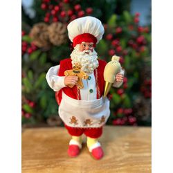 Papai Noel Colecionável Resina Confeiteiro 27,5cm ... - BARBIZAN DECORE
