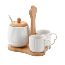Jogo De Xícaras Café Com Açucareiro E Suporte Oasi... - BARBIZAN DECORE