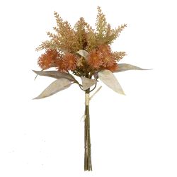 Buque Ramalhete Mamona Laranja Outono 38cm Flor De... - BARBIZAN DECORE