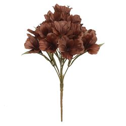 Buque de Flores Astromelia Cetim x15 Marrom Outono... - BARBIZAN DECORE