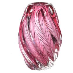 Vaso Decorativo Vidro Tipo Murano Rosa 16cm - 4289 - BARBIZAN DECORE