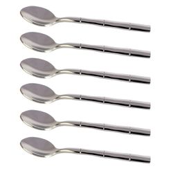 Jogo 6 Colheres Café Steel Wood Aço Inox Fracalanz... - BARBIZAN DECORE