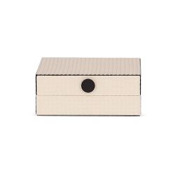 Caixa Decorativa em MDF Botton Off White 21cm Mart... - BARBIZAN DECORE
