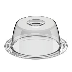 Porta-Queijo Tramontina Ciclo em Aço Inox 25 cm - ... - BARBIZAN DECORE