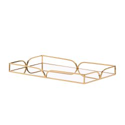 Bandeja Dourada De Metal Espelhada 35cm - 43396 - BARBIZAN DECORE