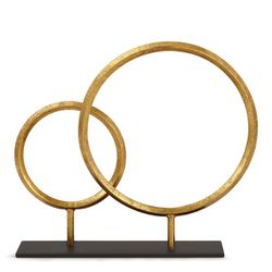 Escultura Decorativa Adorno Aro Enfeite Sala Escri... - BARBIZAN DECORE