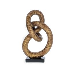 Escultura Decorativa Enfeite Moderna Abstrato Em L... - BARBIZAN DECORE