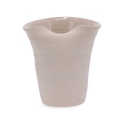 Vaso Em Ceramica Abstrato Off White Mart 25cm - 43... - BARBIZAN DECORE