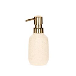 Porta Sabonete Líquido De Cerâmica Bege 200ml Mart... - BARBIZAN DECORE