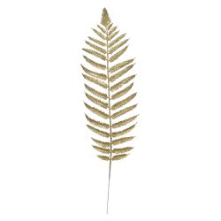 Galho Natalino Folha Luxe Dourado Glitter 40cm - 3... - BARBIZAN DECORE