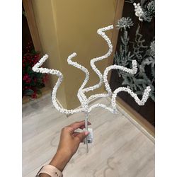 Galho Natalino Berry Perola Branco 50cm - 44164 - BARBIZAN DECORE