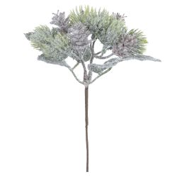 Galho Decorativo Pick Natal Mini Pinha Nevado - 38... - BARBIZAN DECORE