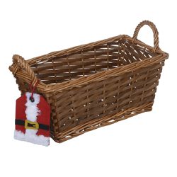 Cesto Natal Natural com Tag Noel 14x17x32m - 38682 - BARBIZAN DECORE
