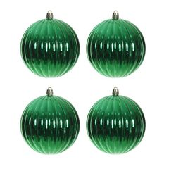 Tubo 4 Bolas De Natal Decoradas Gomo Perolada Verd... - BARBIZAN DECORE