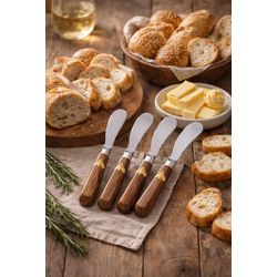 Cj 4 Espátulas P/servir Manteiga Patê Aço Inox Pra... - BARBIZAN DECORE