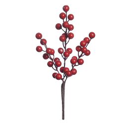 Galho Natalino Pick Berry Vermelho Decoração Natal... - BARBIZAN DECORE