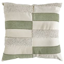 Almofada Veludo com Bordado Boucle Pistache Geo 52... - BARBIZAN DECORE