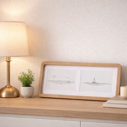 Porta Retrato Duplo Em Madeira 10x15 Mart - 45506 - BARBIZAN DECORE