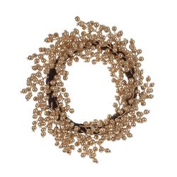 Guirlanda De Natal Berry Dourado Cereja Fibra 50cm... - BARBIZAN DECORE