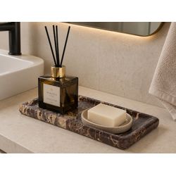 Bandeja Decorativa Retangular De Mármore Para Serv... - BARBIZAN DECORE