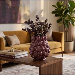 Vaso Decorativo Cerâmica Figueira Real Pequeno Mar... - BARBIZAN DECORE