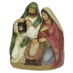 Enfeite Natalino Resina Sagrada Família Colorido -... - BARBIZAN DECORE