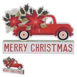 Placa Decorativa Natal Carro Colorido Merry Christ... - BARBIZAN DECORE