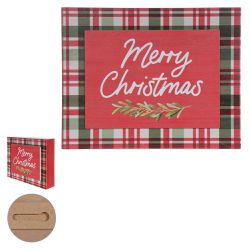 Placa Decorativa Natal Colorido Merry Christmas - ... - BARBIZAN DECORE