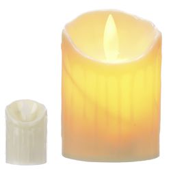 Vela Redonda Led Chama Viva Decoração Natal - 4150... - BARBIZAN DECORE