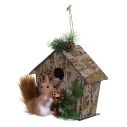 Enfeite Natal Casa com Esquilo Pendurar Bege 21cm ... - BARBIZAN DECORE