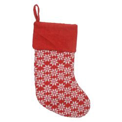 Meia Bota Natalina Trico Enfeite De Natal Vermelho... - BARBIZAN DECORE