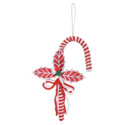 Enfeite Natal Bengala Pendurar Vermelho e Branco 3... - BARBIZAN DECORE