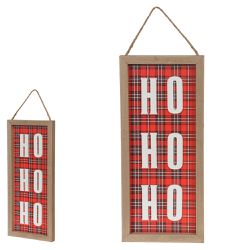 Placa Decorativa Natal Xadrez Ho HO HO - 39001 - BARBIZAN DECORE