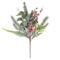 Galho Natalino Pick Berry Frutinhas Vermelho 33cm ... - BARBIZAN DECORE