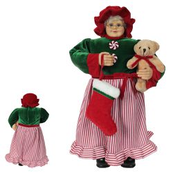 Enfeite Mamãe Noel Ursinho em Pé 45cm Vermelho e V... - BARBIZAN DECORE