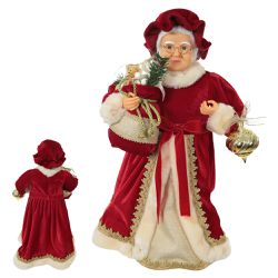 Enfeite Mamãe Noel Decorativa 45cm Presente e Ursi... - BARBIZAN DECORE