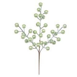 Galho Natalino Berry Perola Verde Decoração Árvore... - BARBIZAN DECORE