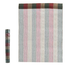 Tela Bicolor Vermelho Verde Bege 53cmx5m Decoração... - BARBIZAN DECORE
