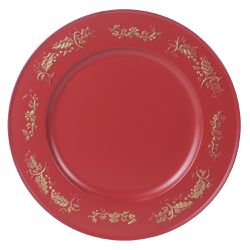 Jogo 6 Peças Sousplat Vermelho E Dourado 33cm - 41... - BARBIZAN DECORE