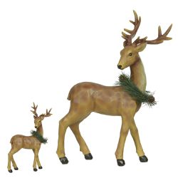 Rena Decorativa Em Pé Resina Colar Guirlanda Natal... - BARBIZAN DECORE