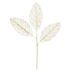 Galho Natalino Folhas Glitter Dourado 72cm - 38505 - BARBIZAN DECORE