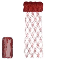 Fita Tela Com Glitter Vermelho 12cmx5m Natal - 38... - BARBIZAN DECORE