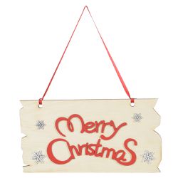Placa Pendurar Natural Decorativa Merry Christmas ... - BARBIZAN DECORE