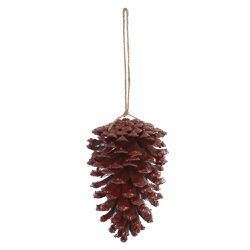Enfeite Natal Pinha Pendurar Vermelho Escuro 15cm ... - BARBIZAN DECORE