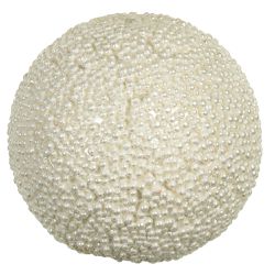 Jogo De 3 Bolas De Natal Berry Branco 10cm - 42028 - BARBIZAN DECORE