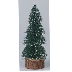 Mini Arvore Natal Flocked Verde Branco 15cm - 8070... - BARBIZAN DECORE