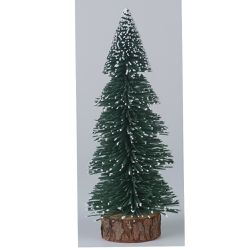 Mini Arvore Natal Flocked Verde Branco 20cm - 8073... - BARBIZAN DECORE